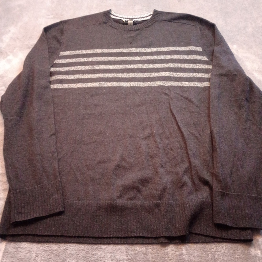 Smartwool Sparwood Crew‎ Neck Pullover Sweater Charcoal Gray K Mens Size L Large